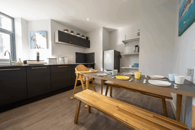 Kitchen showing The Table & Chairs